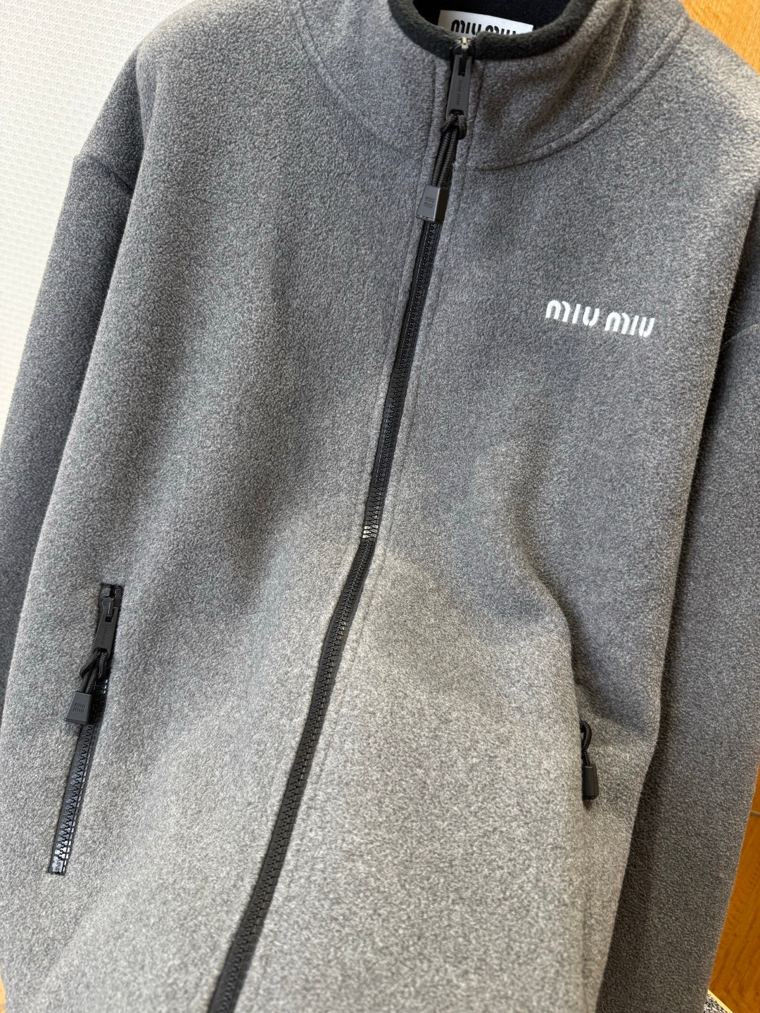 Grey Fleece Zip Jacket