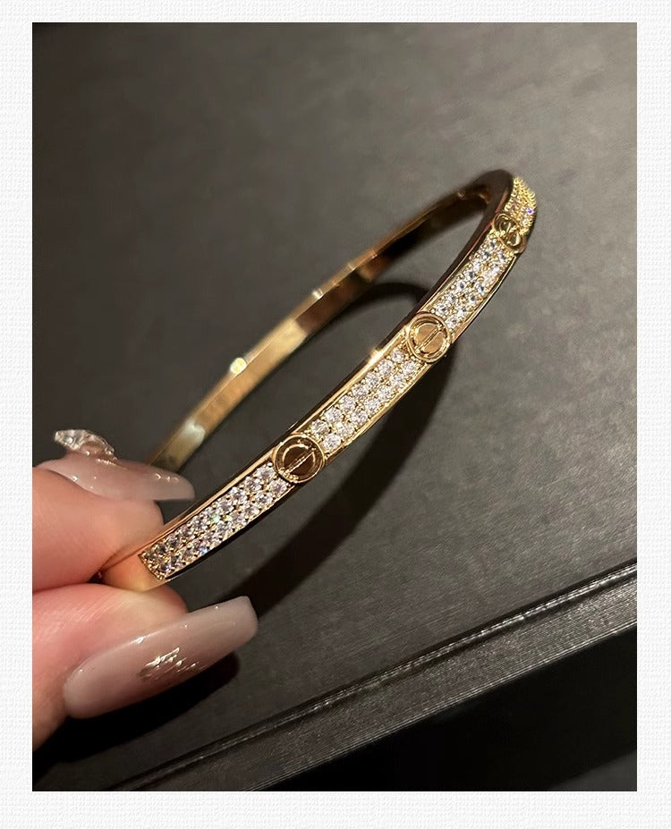 Pavé Screw Bangle Bracelet