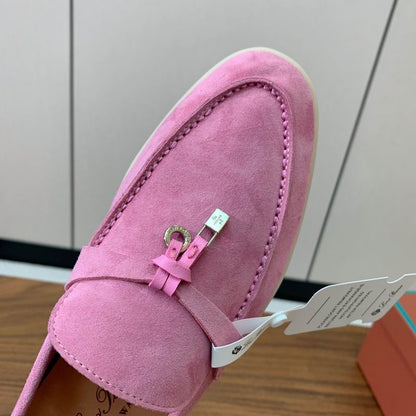 Rose Suede Loafers
