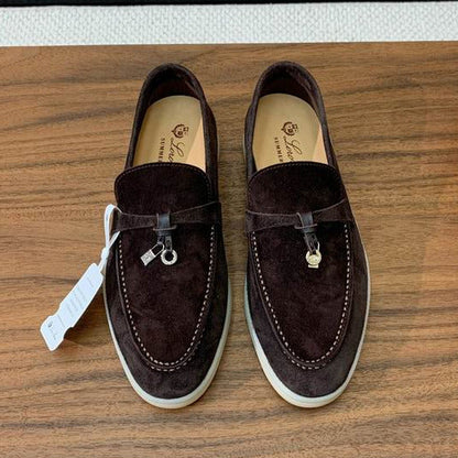Chocolate Brown Suede Loafers