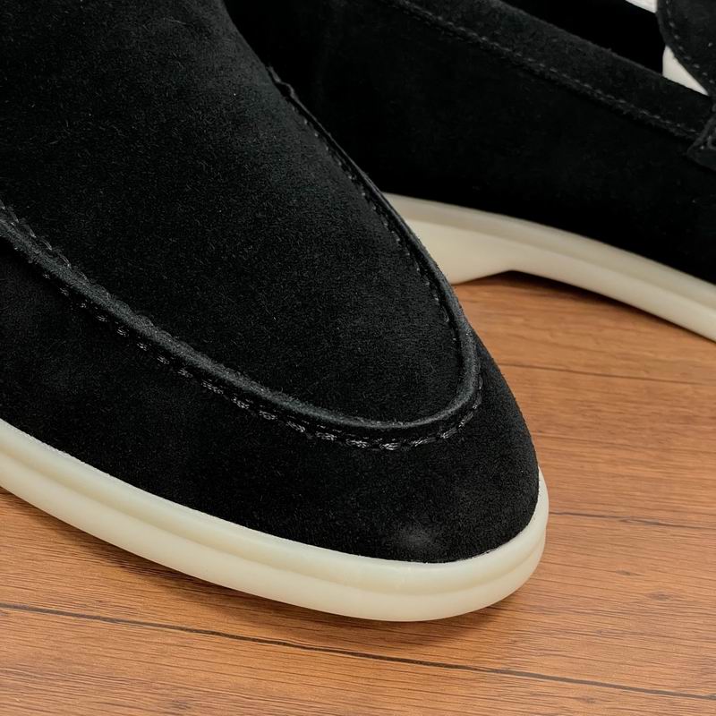 Black Suede Slip-On Loafers