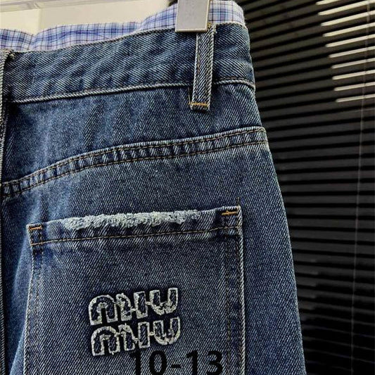 Wide-Leg Denim Jeans