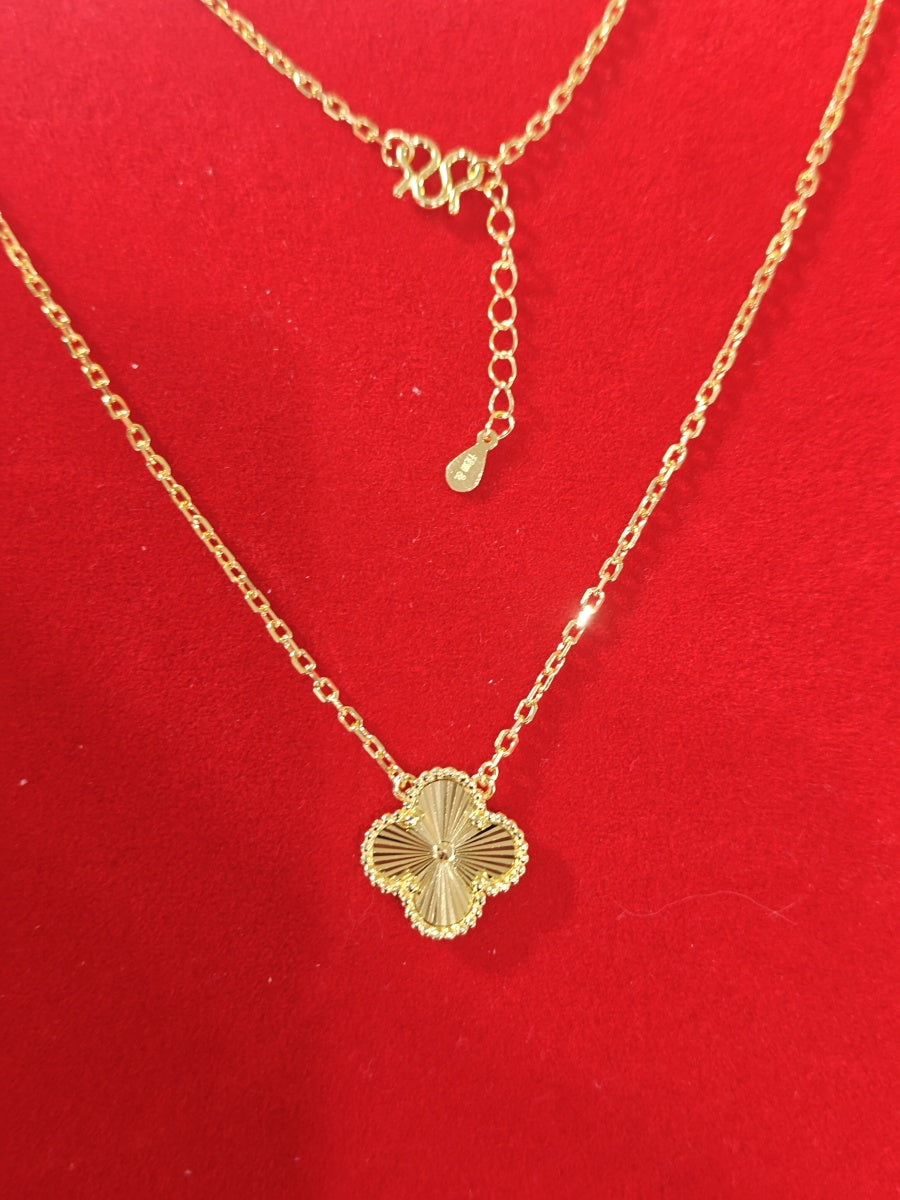 Four-Leaf Gold Plated Pendant Necklace