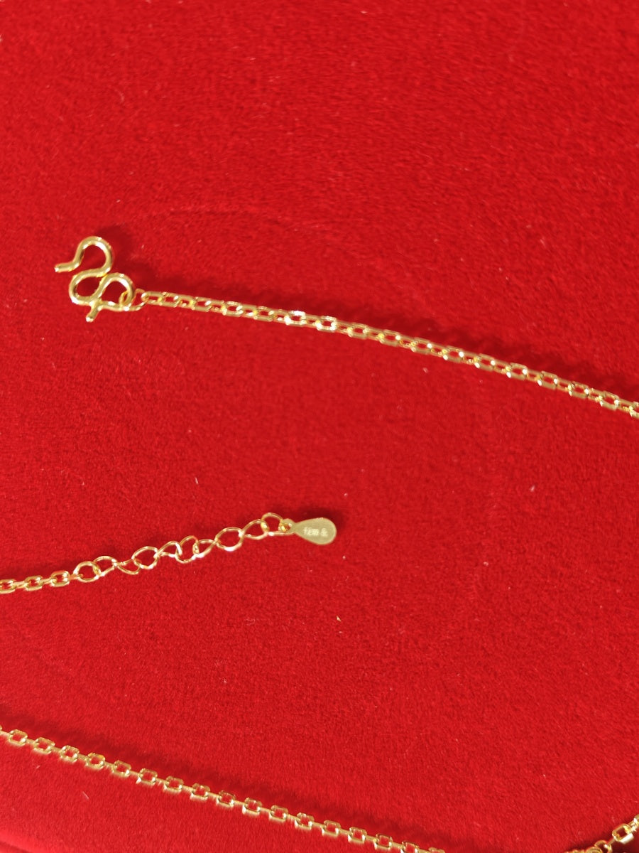 Four-Leaf Gold Plated Pendant Necklace