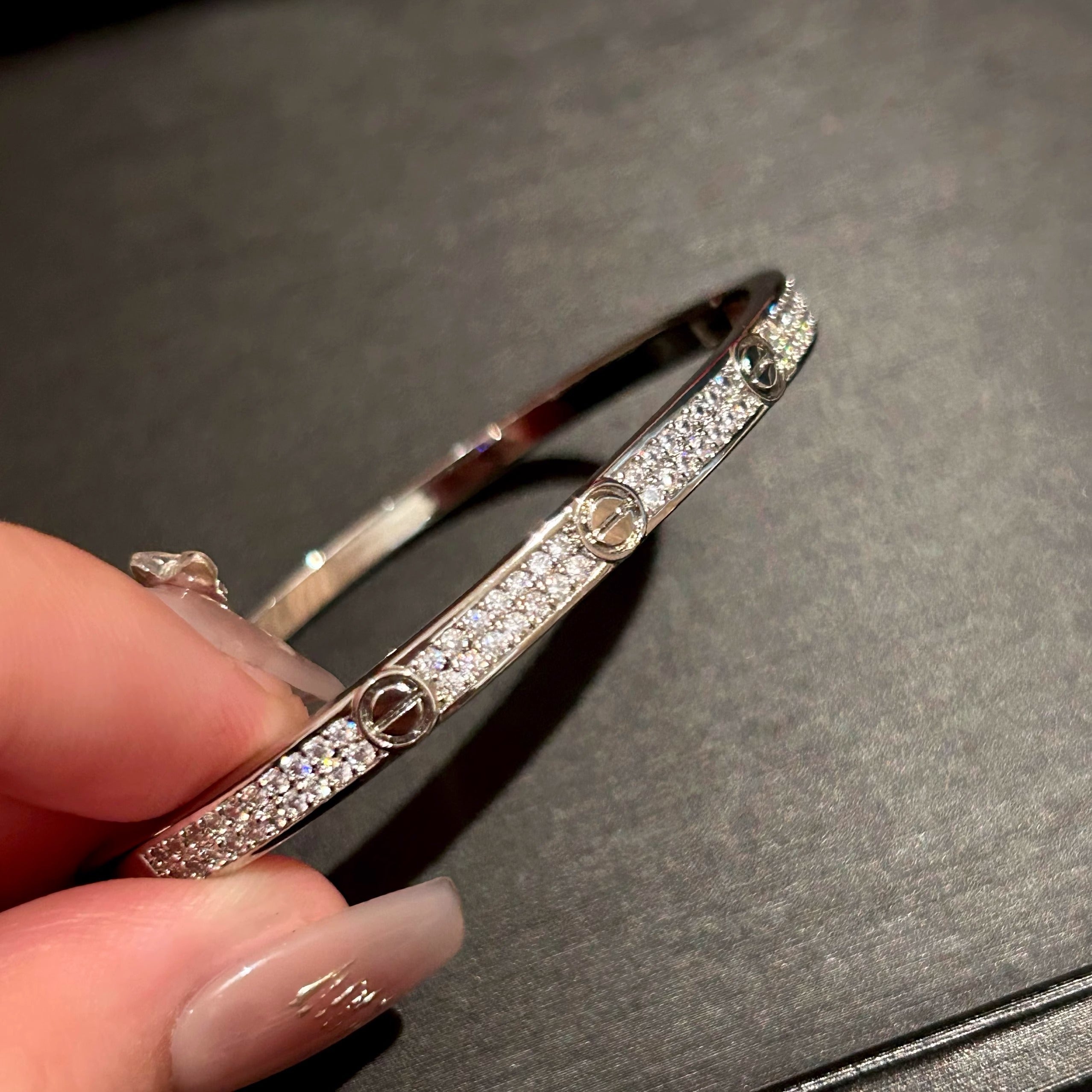 Pavé Screw Bangle Bracelet