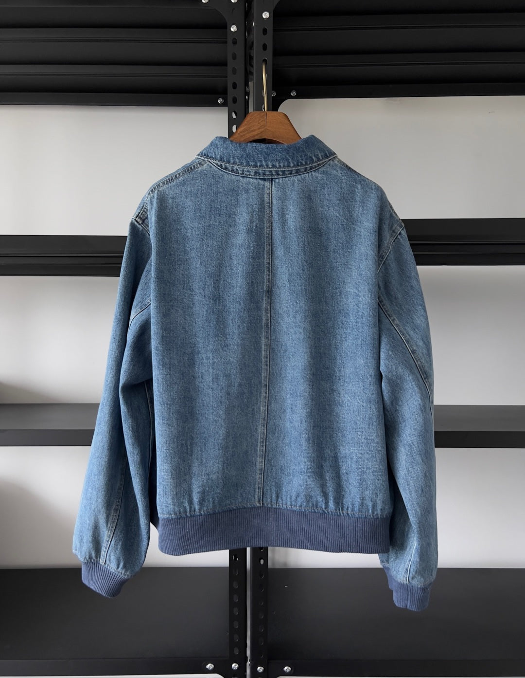 Washed Denim Embroidered Jacket