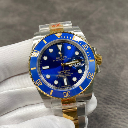Blue Gold Dial Automatic Diver Watch 40 mm