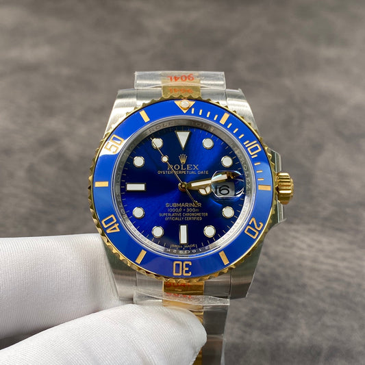 Blue Gold Dial Automatic Diver Watch 40 mm