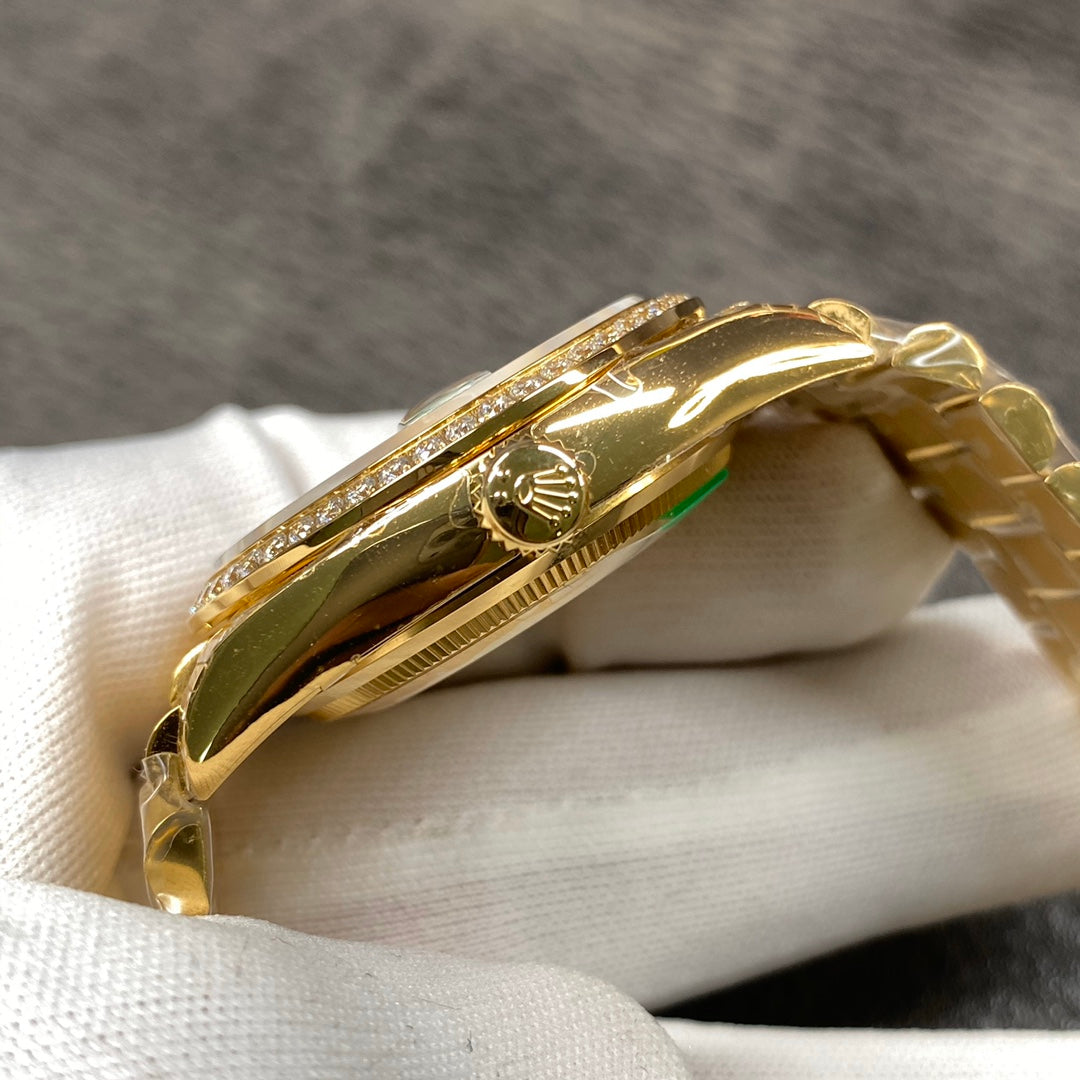 Green Gold Dial Automatic Watch 36 mm