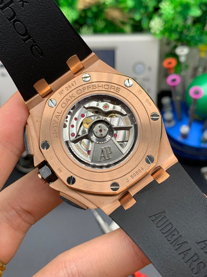 Black Chronograph Automatic Watch 44 mm