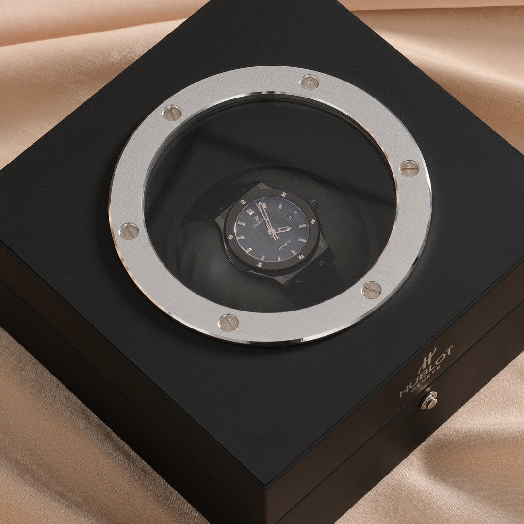 Black Carbon Dial Steel Bezel Watch 42 mm