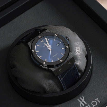 Blue Sunburst Dial Watch 42 mm