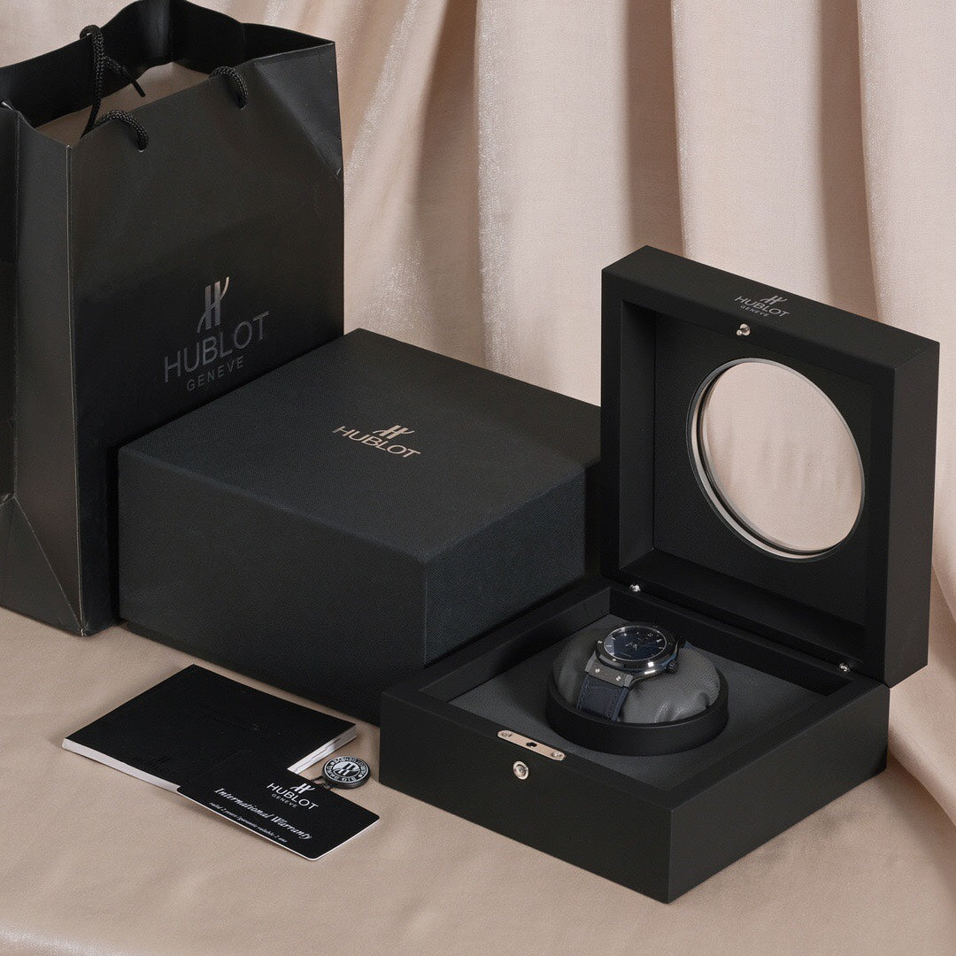 Blue Sunburst Dial Watch 42 mm