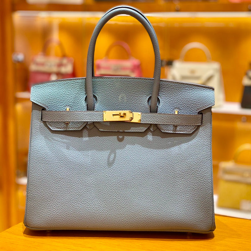 30 Togo Blue with Palladium Hardware