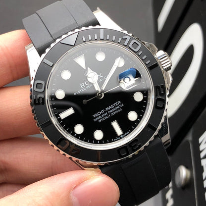 Platinum Tone Automatic Watch 44 mm