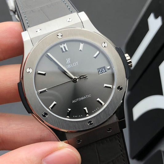 Silver Gradient Dial Watch 42 mm