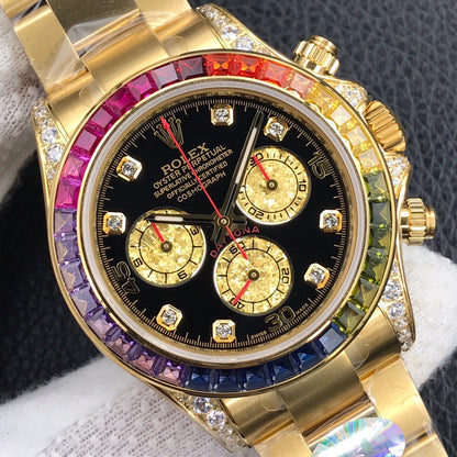 Rainbow Crystal Chronograph 40 mm