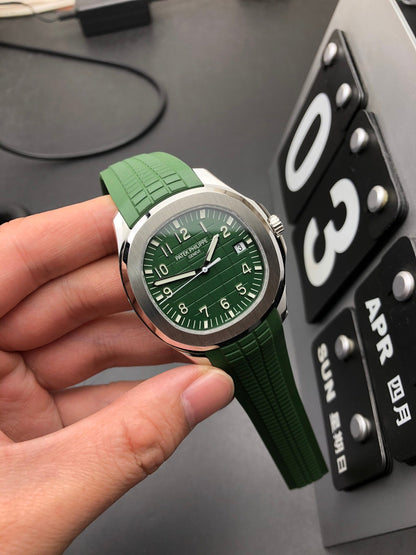 Green Rubber Strap Automatic Watch 40 mm