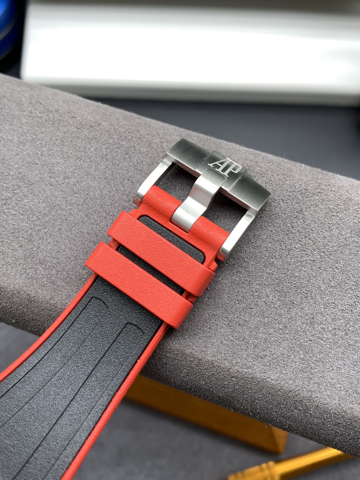 Black Red Chronograph Sport Watch 44 mm