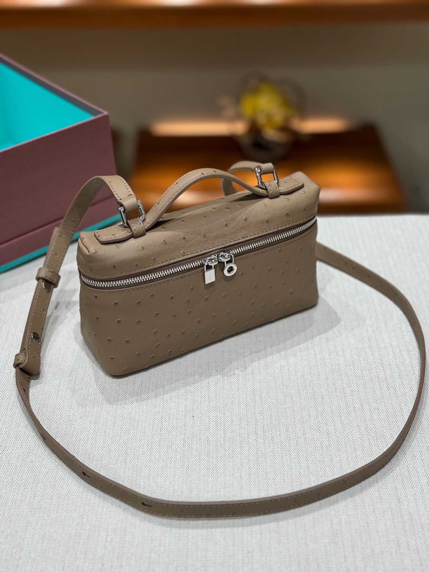 Loro Ostrich Leather Clutch 19