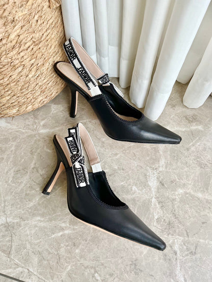 Embroidered Jacquard Sandals