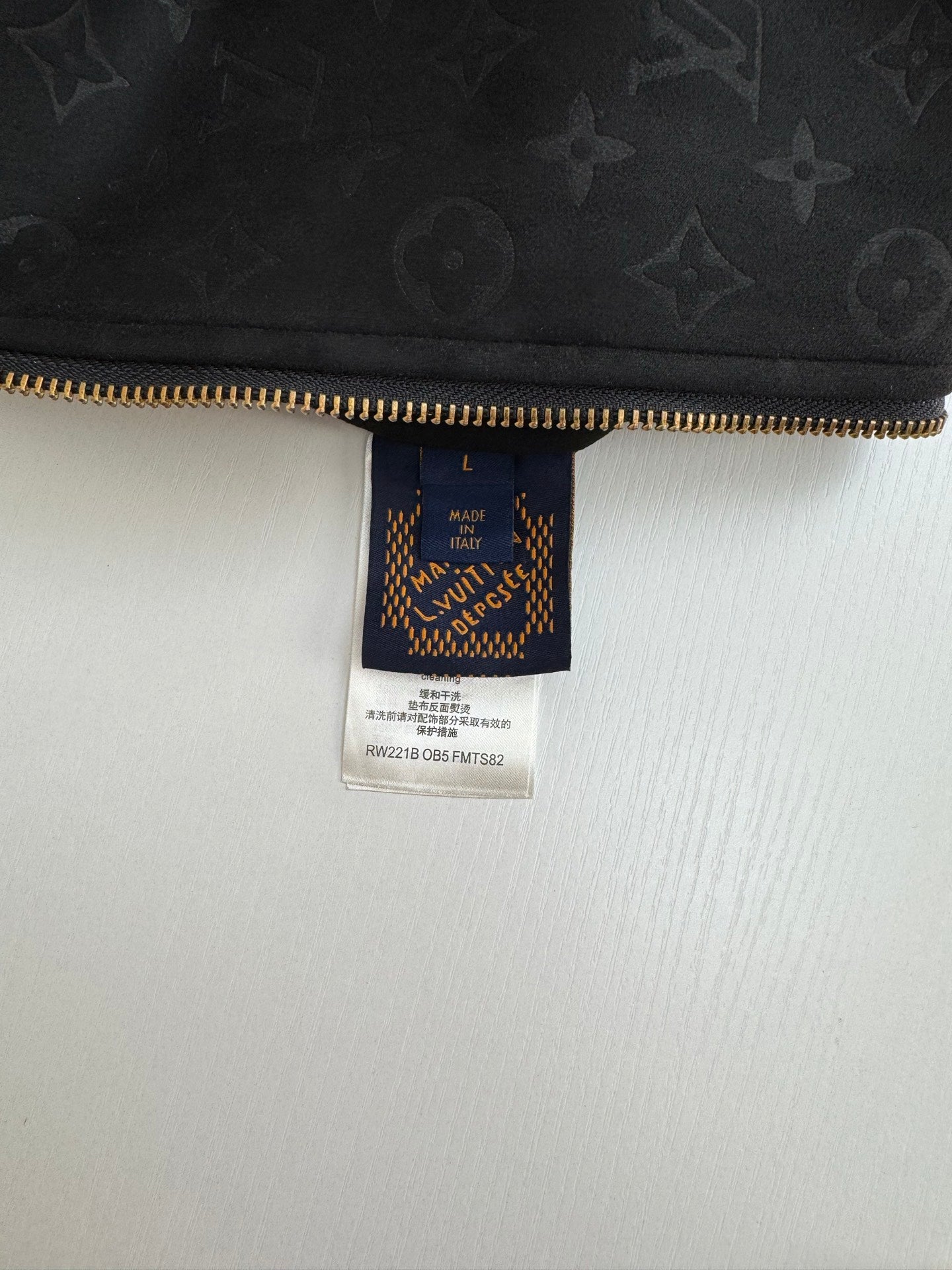 All-Over Monogram Leather-Style Jacket