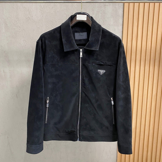 Two-Tone Suede Blazer