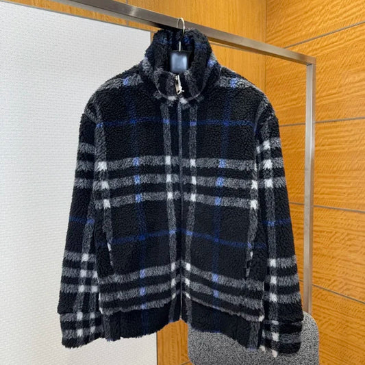 Plaid Shearling Jacket