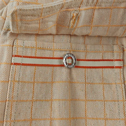 Beige Check Wool Jacket